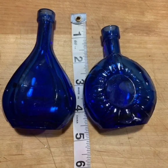 Cobalt blue glass bottles - Picture 2 of 2